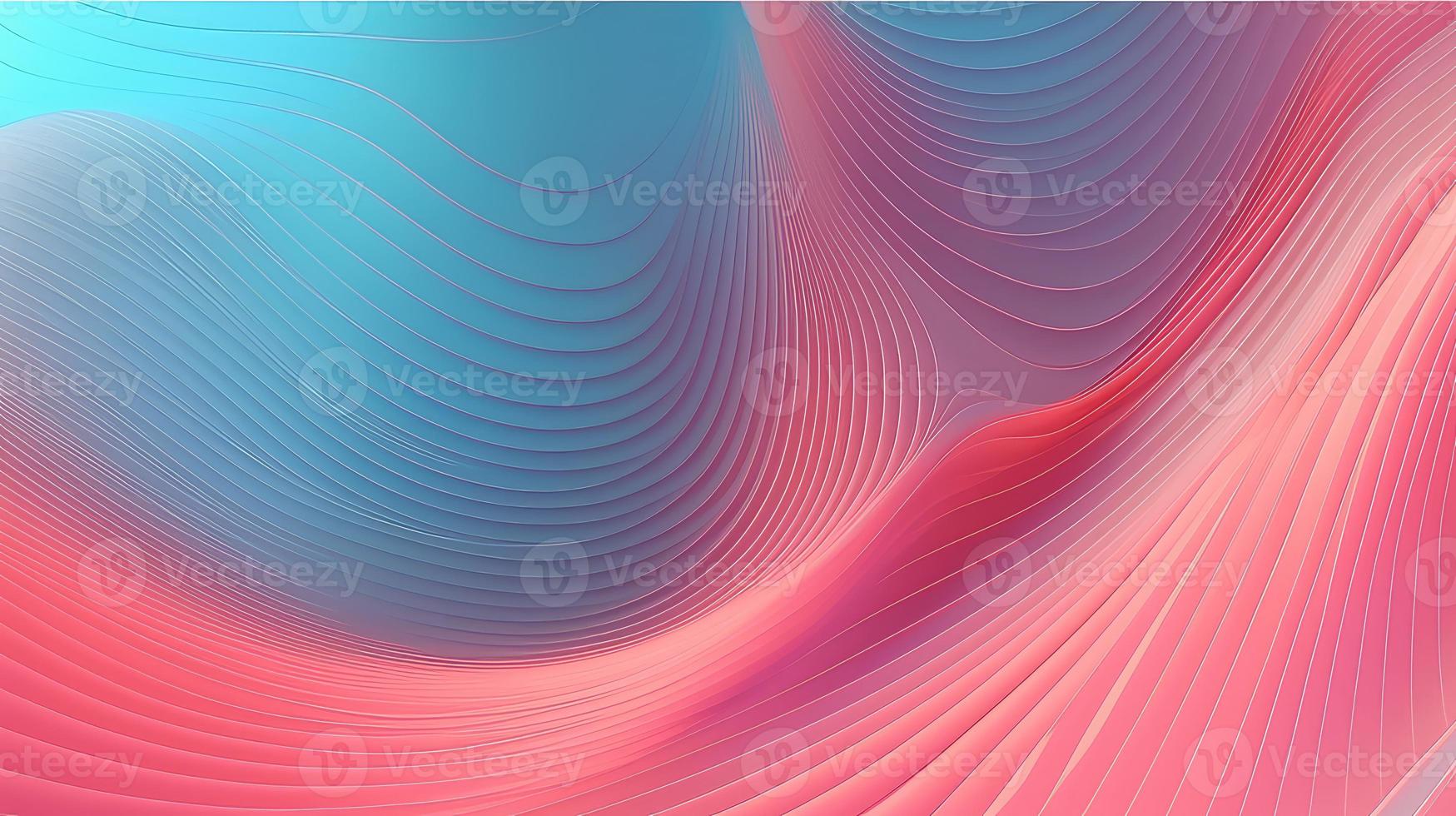 Abstract pink blue wavy with blurred light curved lines background. illustration background. soft pastel color. wave background. photo