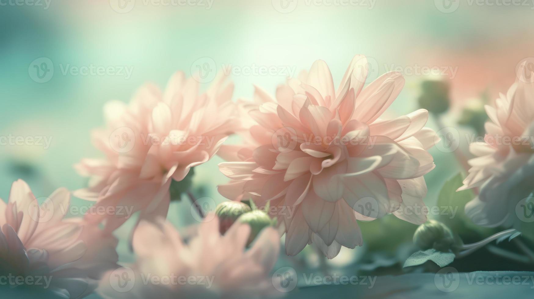 Soft dreamy sweet flower for love romance background. photo