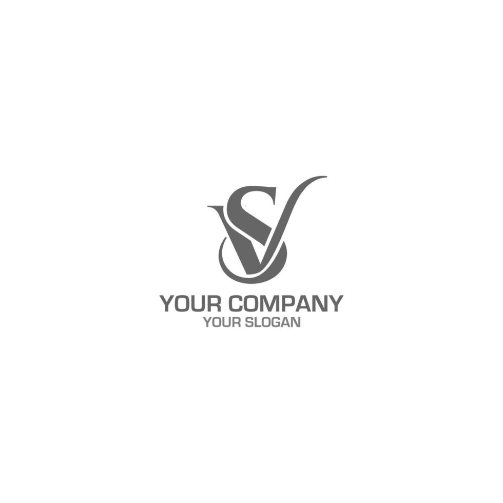 V and S Logo Design Vector
