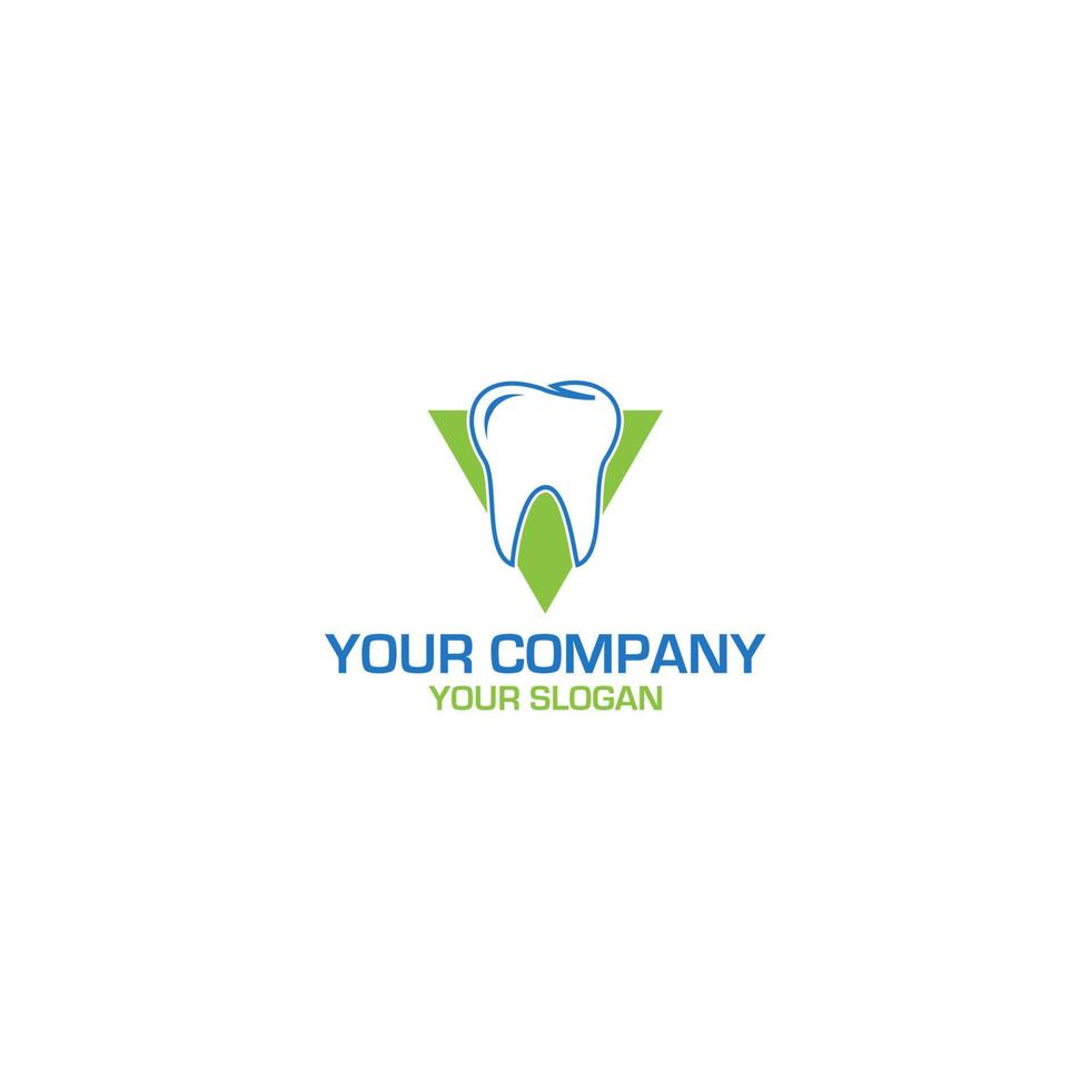v dental logo diseño vector