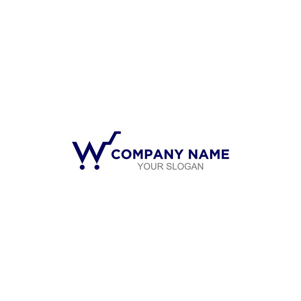 W Market Logo Design vector