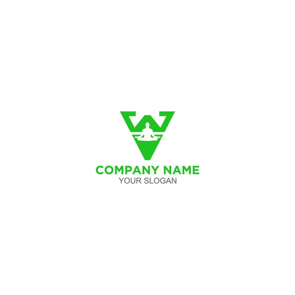 WV Yoga Logo Design Vector