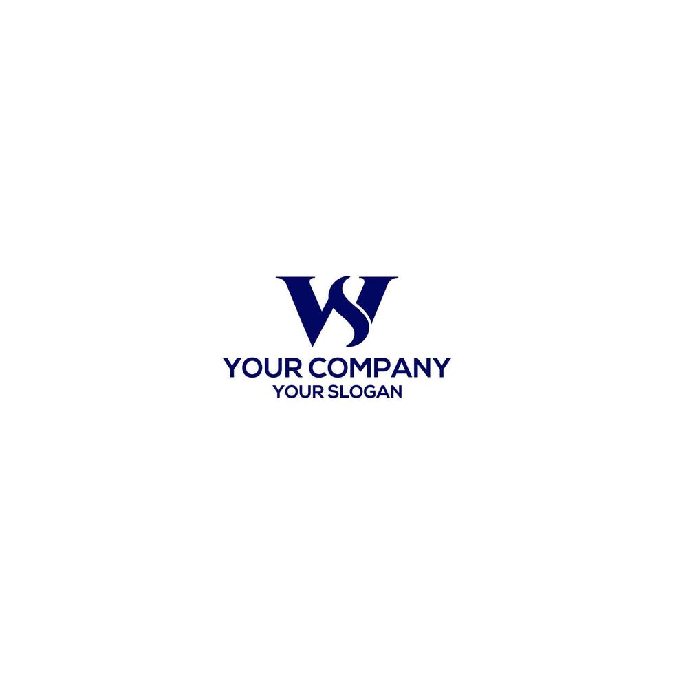 WS Template Logo Design Vector