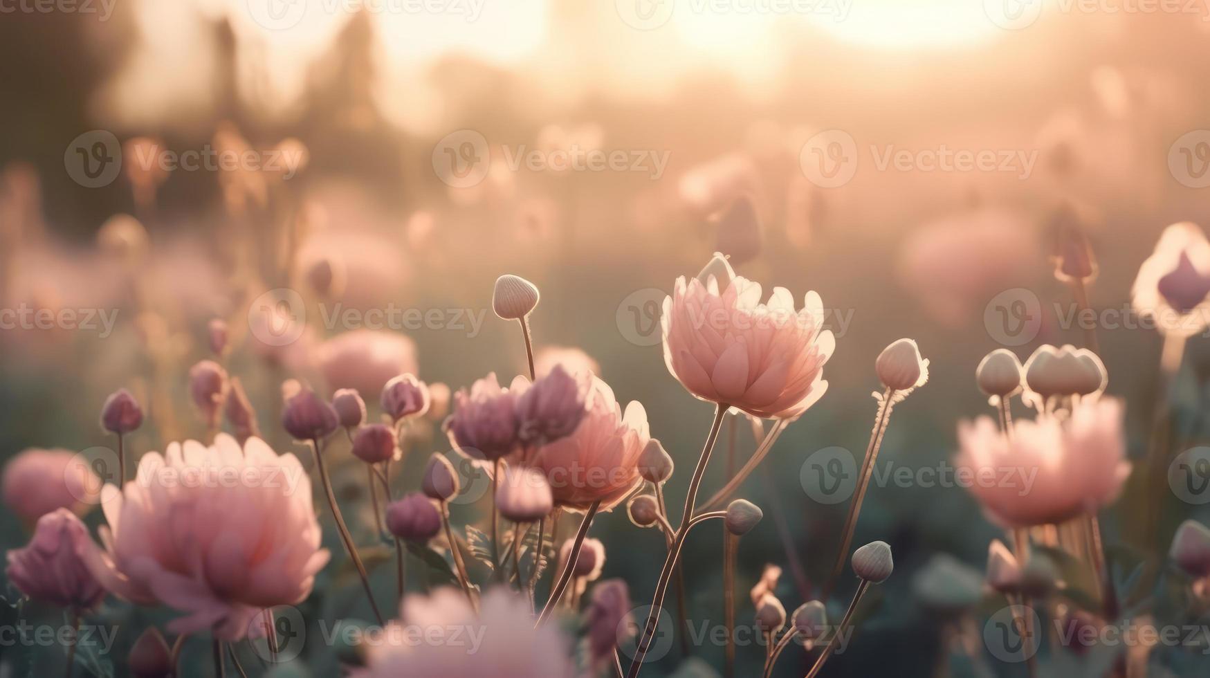 Soft dreamy sweet flower for love romance background. photo