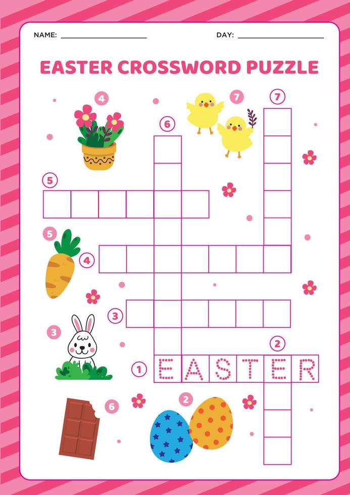 Easter Crossword Puzzle vector