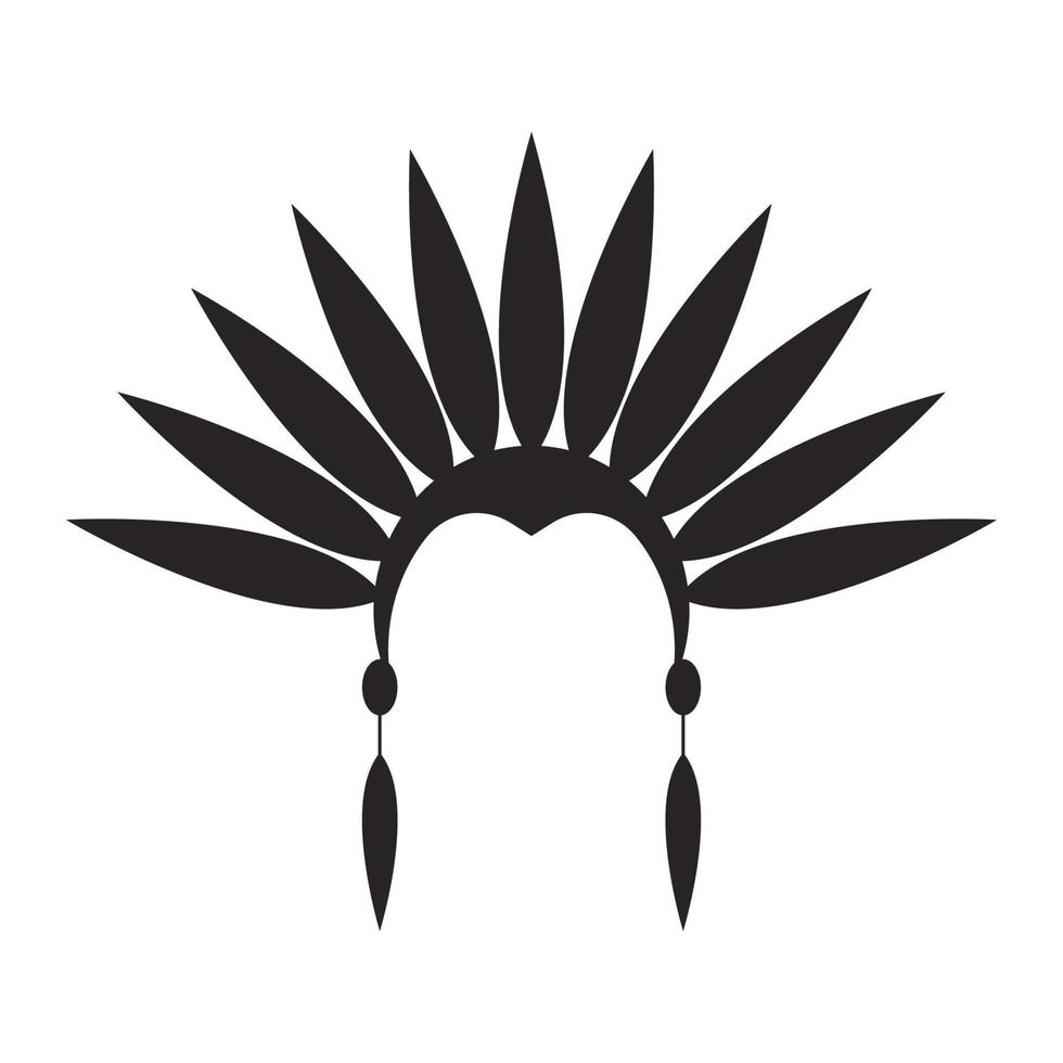 American Native Chief Head Indian Logo vector