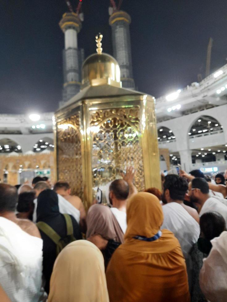 Mecca, Saudi Arabia, March 2023 - Beautiful view of  Station of Ibrahim Maqam Ibrahim in Masjid Al Haram Mecca. photo