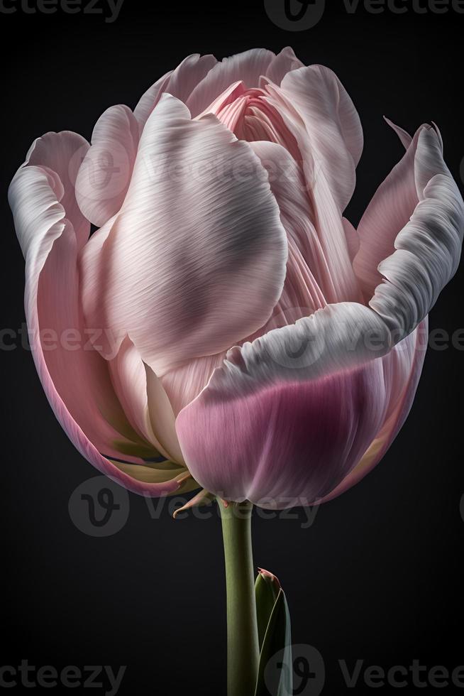 The tulip flower bloom in the dark 21864956 Stock Photo at Vecteezy