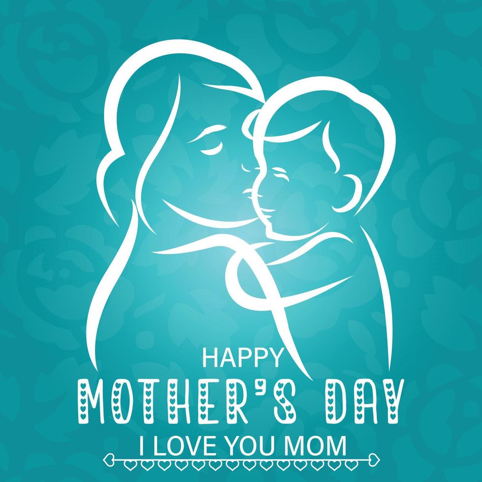 happy mother day wishing post design vector file