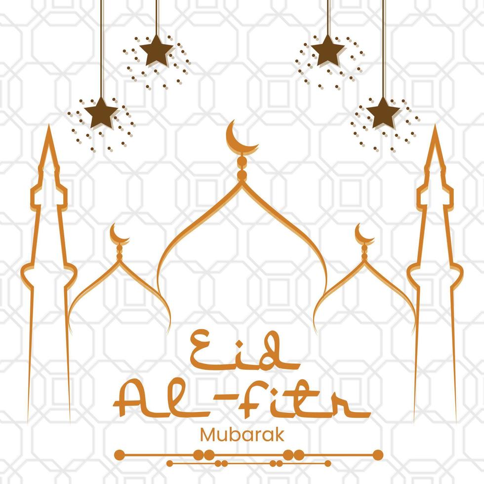 eid al-fitr mubarak wishing post vector