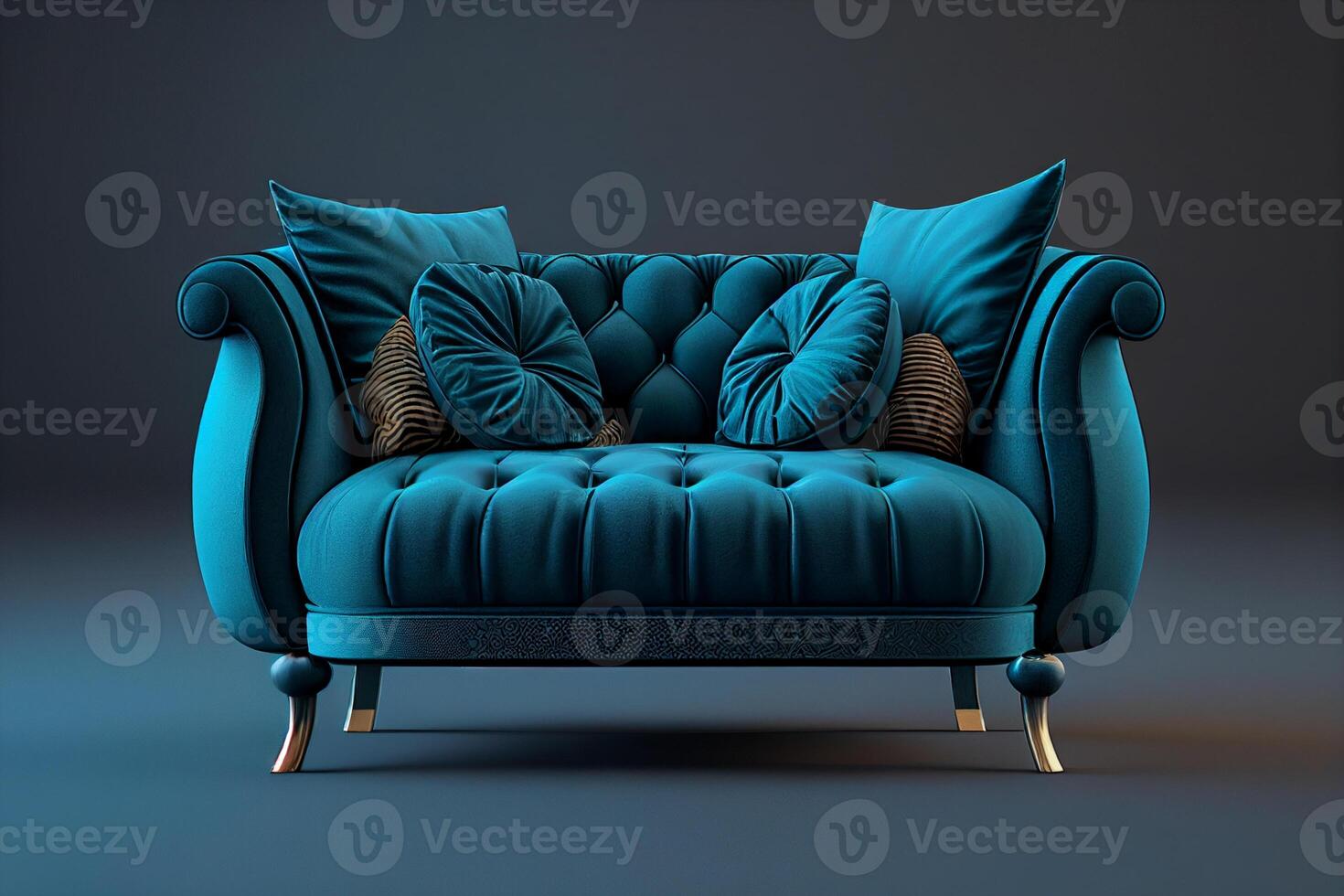 beautiful blue sofa photo