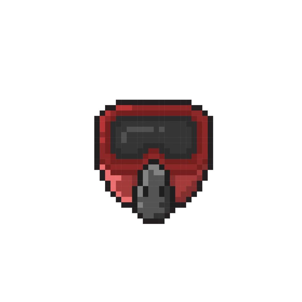 paint ball mask in pixel art style vector