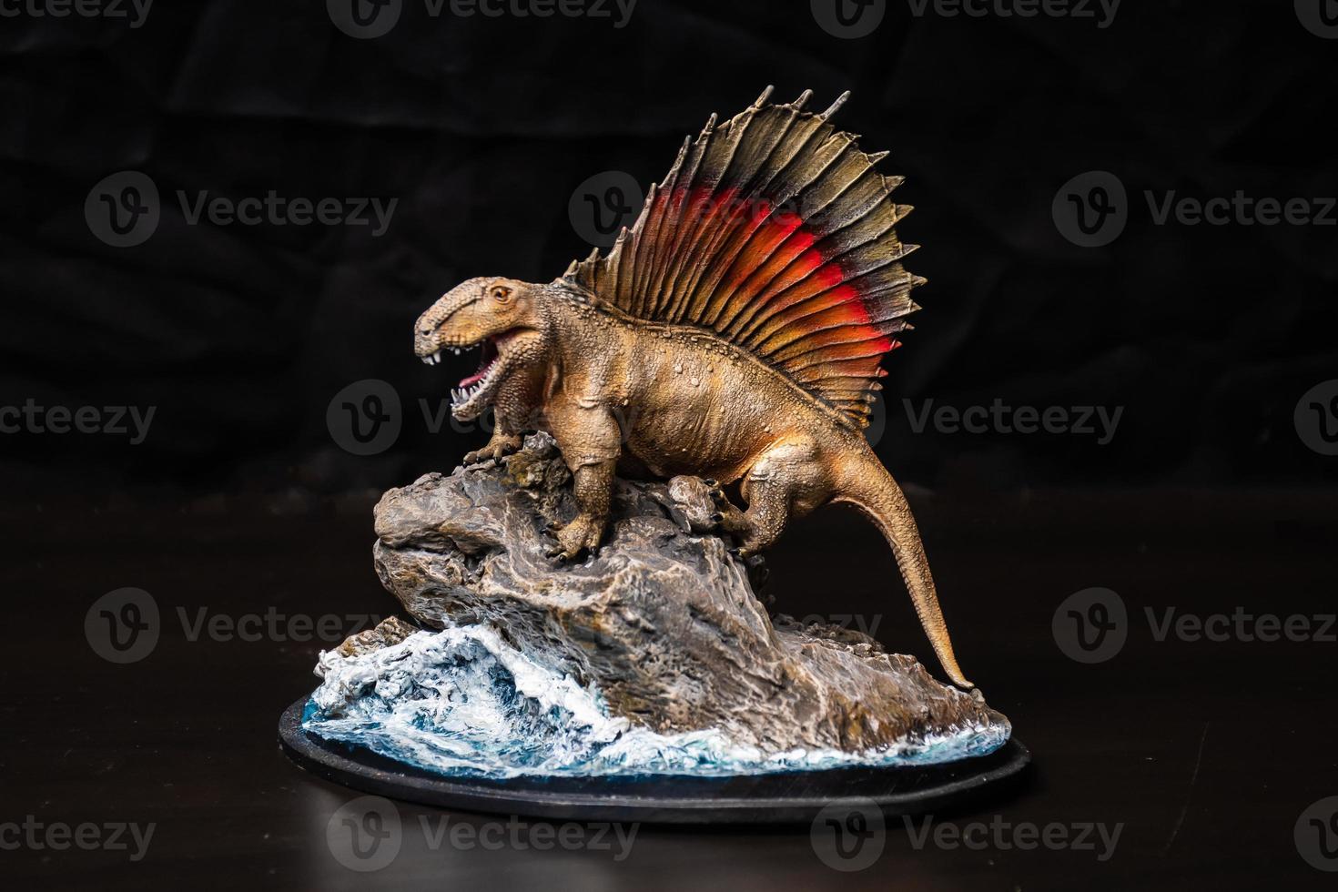 Dimetrodon   dinosaur  in the dark photo