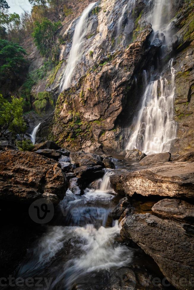 Khlong Lan Waterfall, Beautiful waterfalls in klong Lan national park of Thailand photo