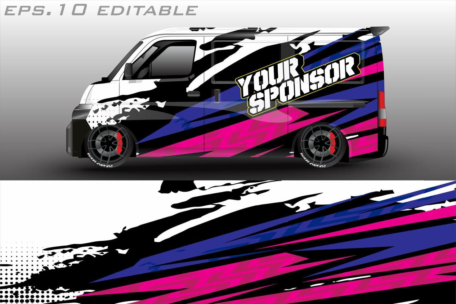 Car graphic vector design. abstract racing shape with modern camouflage design for vehicle vinyl wrap