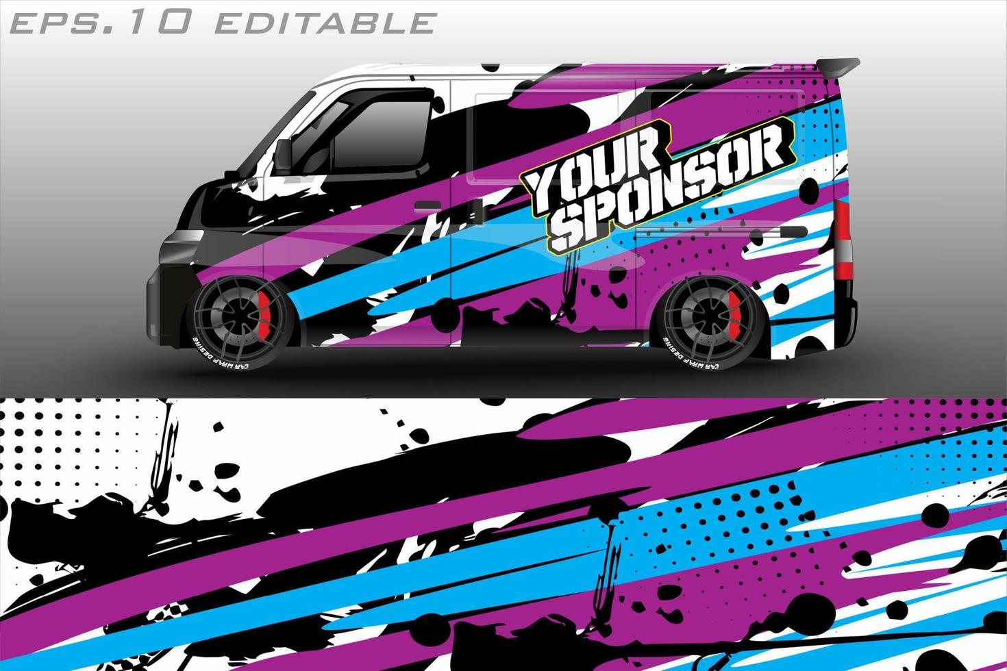 Car graphic vector design. abstract racing shape with modern camouflage design for vehicle vinyl wrap