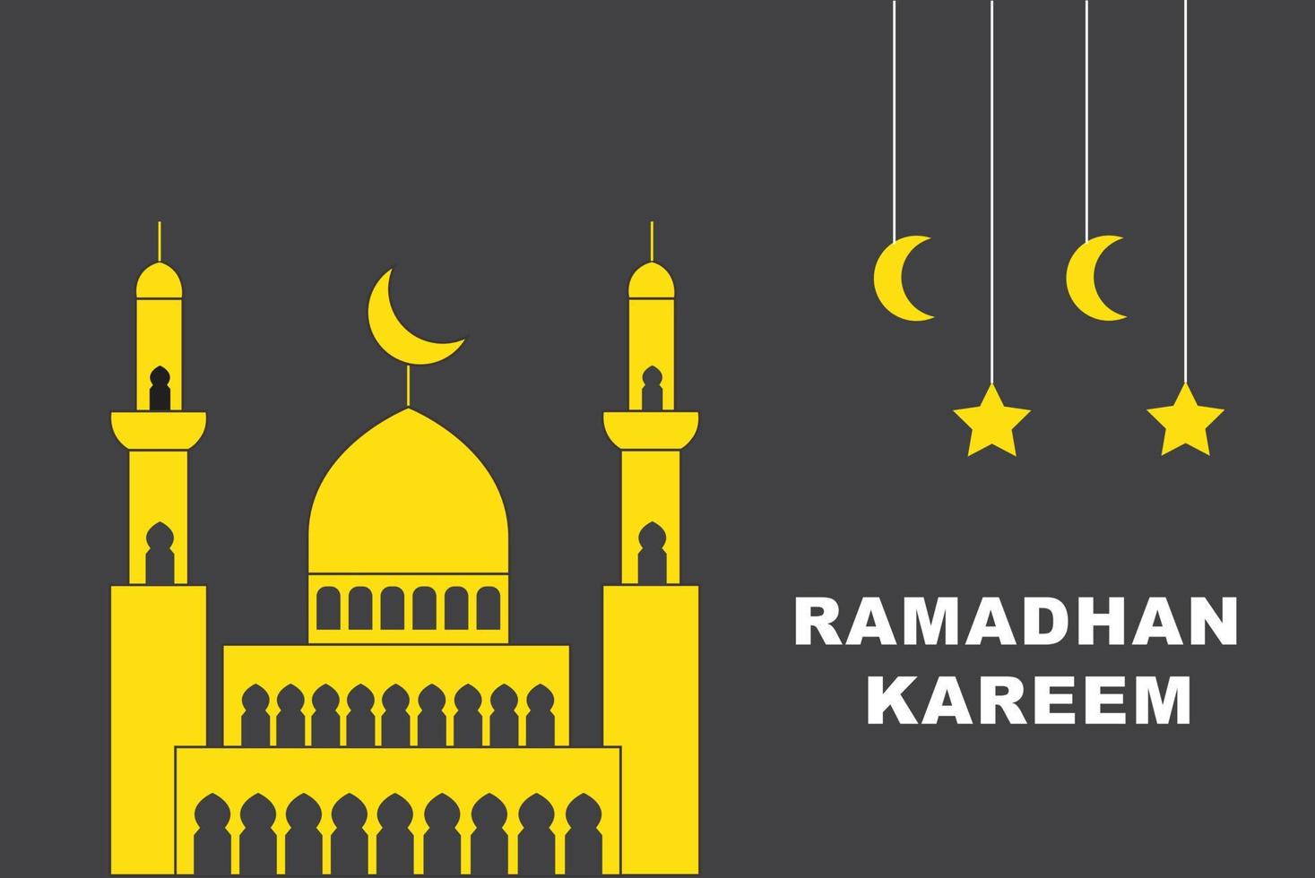 Ramadán kareem islámico antecedentes diseño con Arábica ornamento estrellas y creciente luna, vector. vector