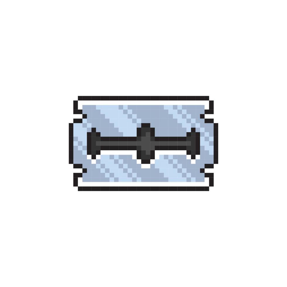 razor blade in pixel art style vector