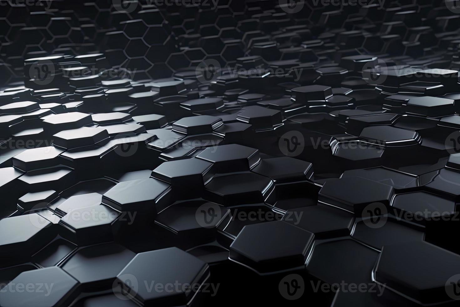 Abstract futuristic surface concept with hexagons. Trendy sci-fi technology background photo