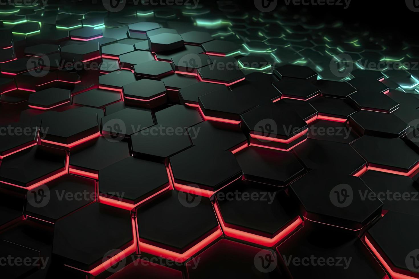 Abstract futuristic surface concept with hexagons. Trendy sci-fi technology background photo