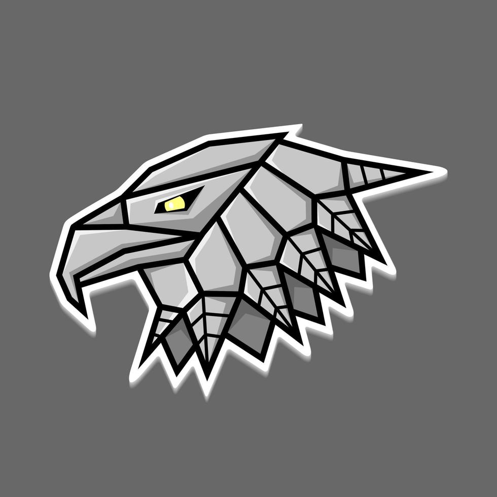vector águila robot mascota logo ilustración