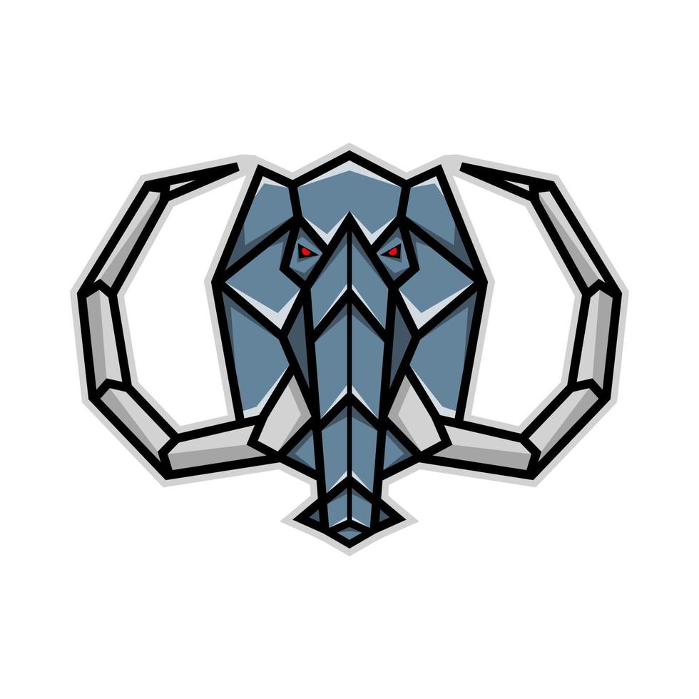 Vector mammoth robot mascot logo illustration