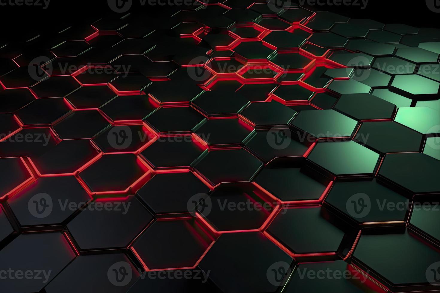 Abstract futuristic surface concept with hexagons. Trendy sci-fi technology background photo