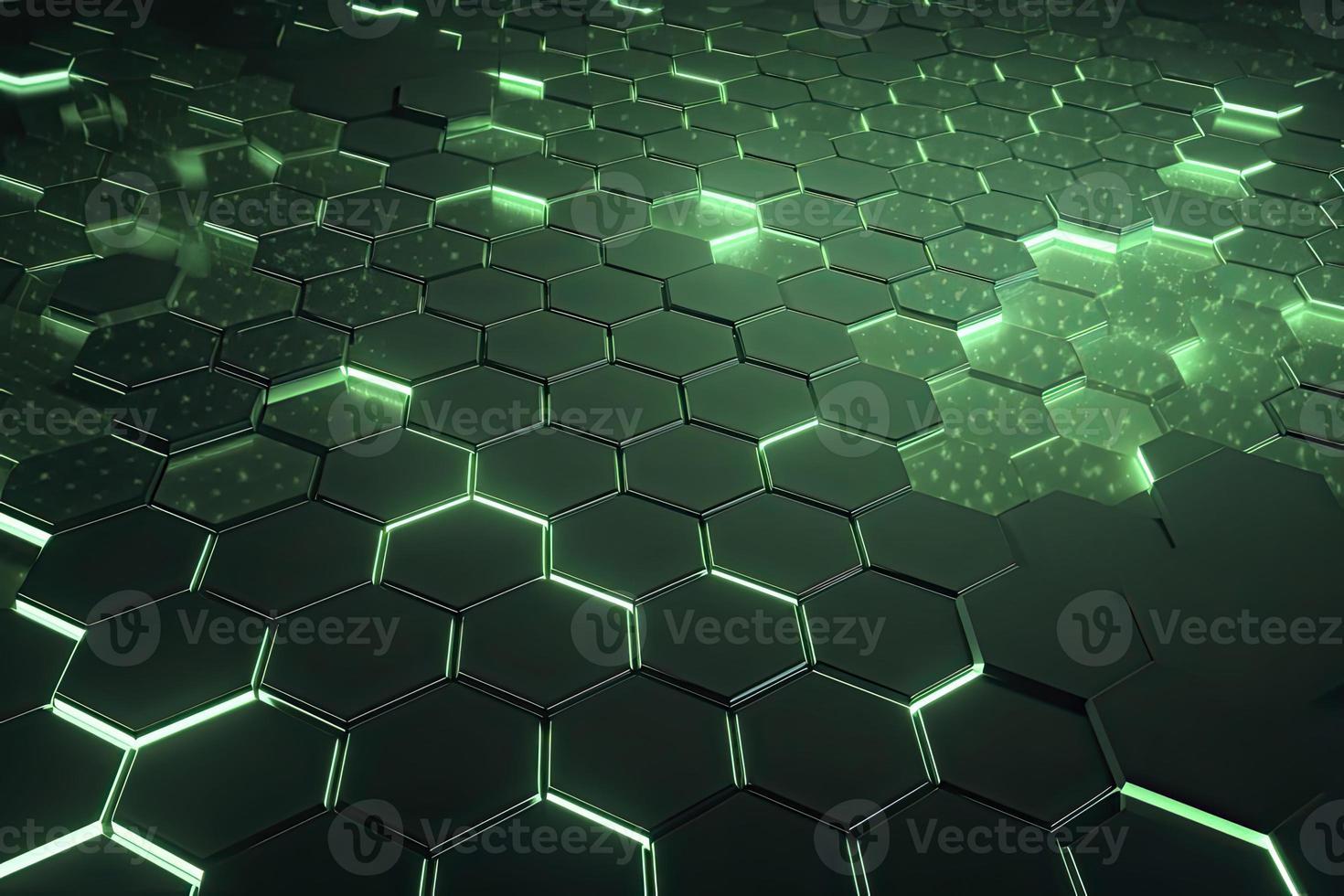 Abstract futuristic surface concept with hexagons. Trendy sci-fi technology background photo