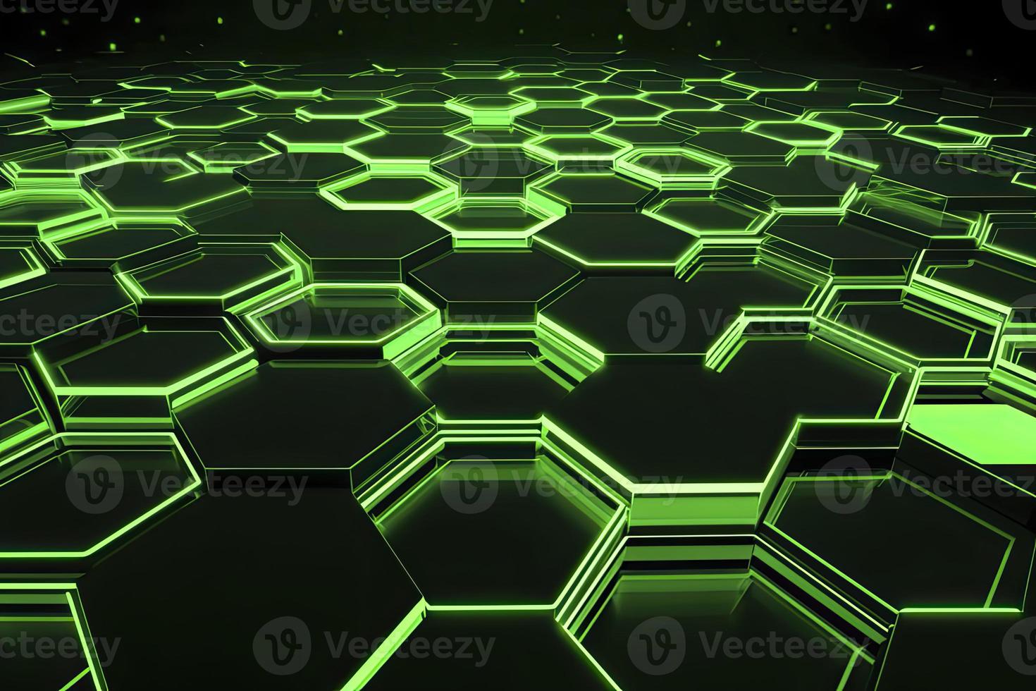 Abstract futuristic surface concept with hexagons. Trendy sci-fi technology background photo