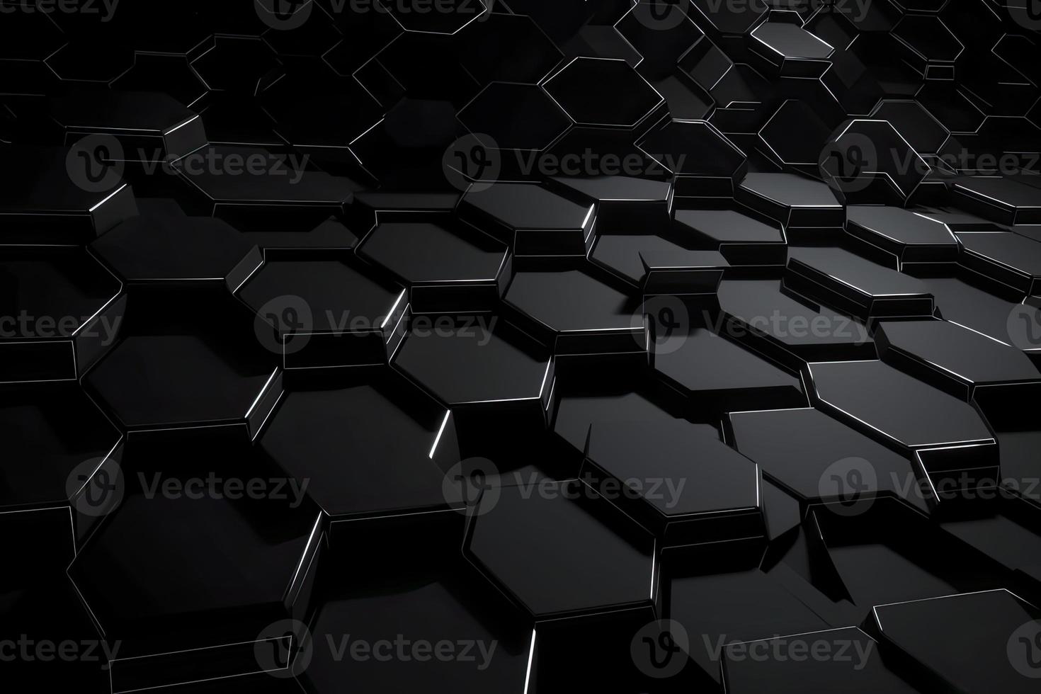 Abstract futuristic surface concept with hexagons. Trendy sci-fi technology background photo