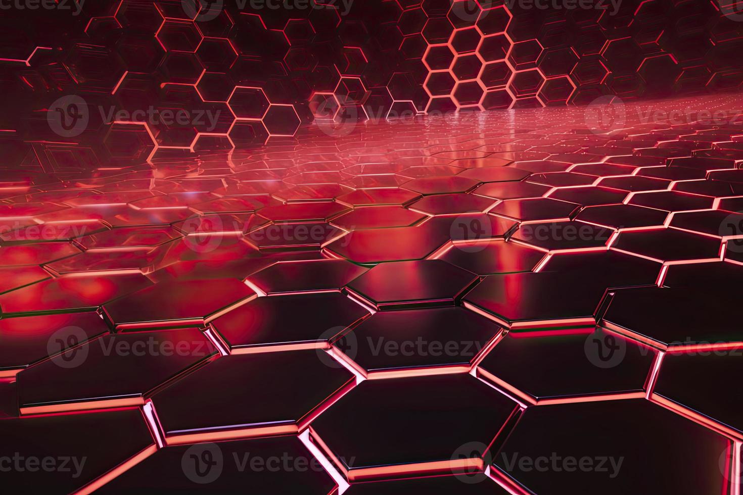 Abstract futuristic surface concept with hexagons. Trendy sci-fi technology background photo