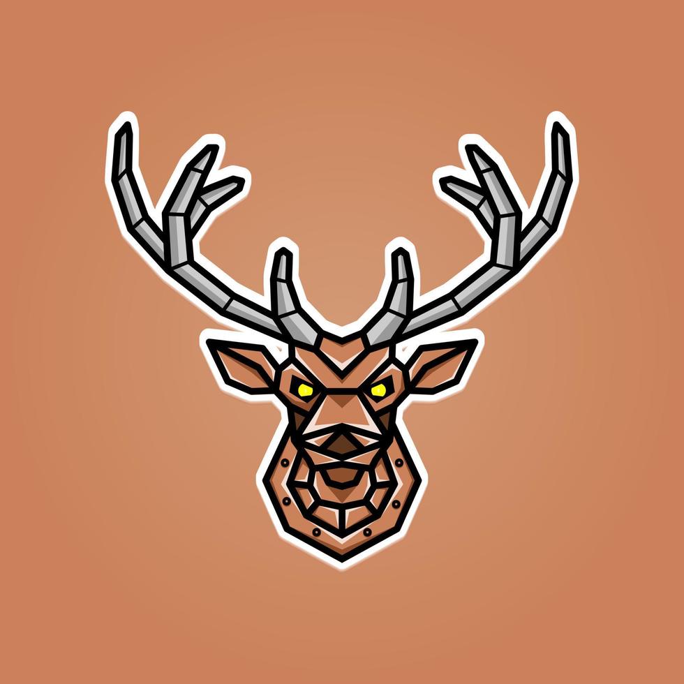 vector illustration of deer robot