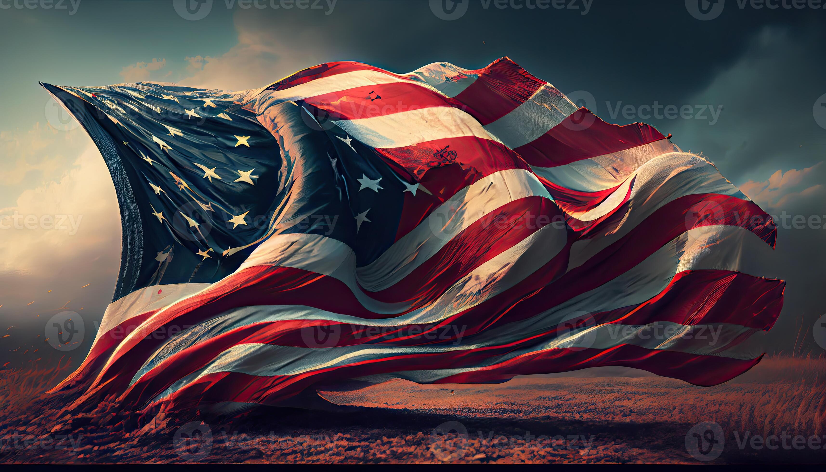 american flag Usa Flag waving Independence Day time for revolution July
