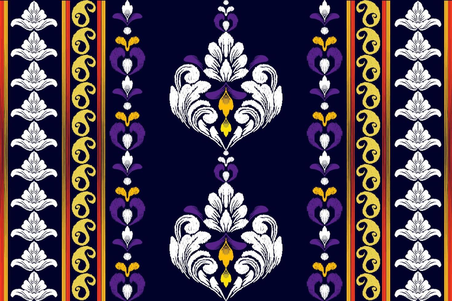 patchwork floral pattern with paisley and indian flower motifs. damask style pattern for textil and decoration vector