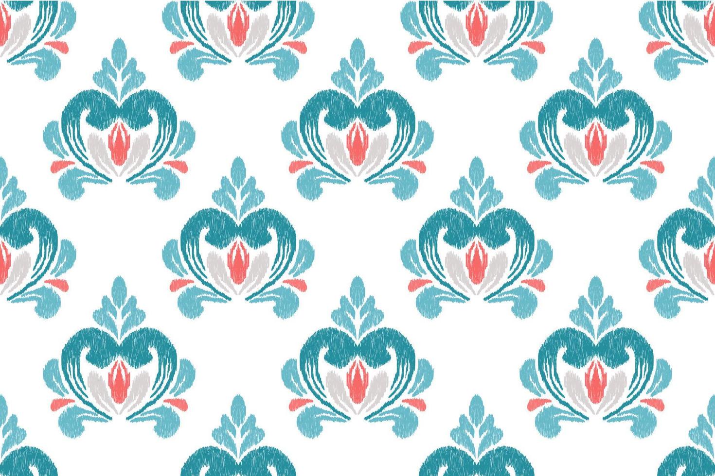 labor de retazos floral modelo con cachemir y indio flor motivos damasco estilo modelo para textil y decoración vector