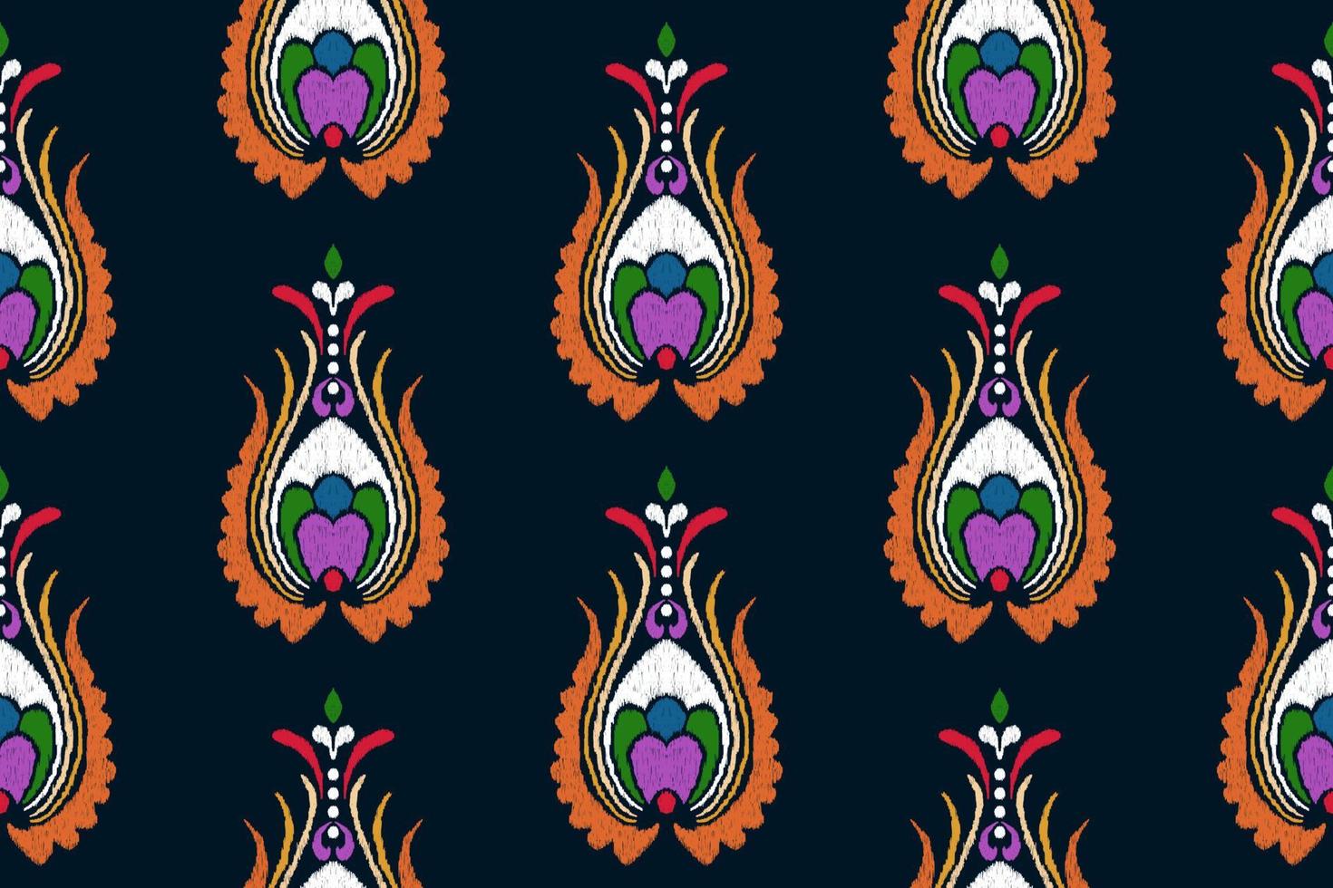 patchwork floral pattern with paisley and indian flower motifs. damask style pattern for textil and decoration vector