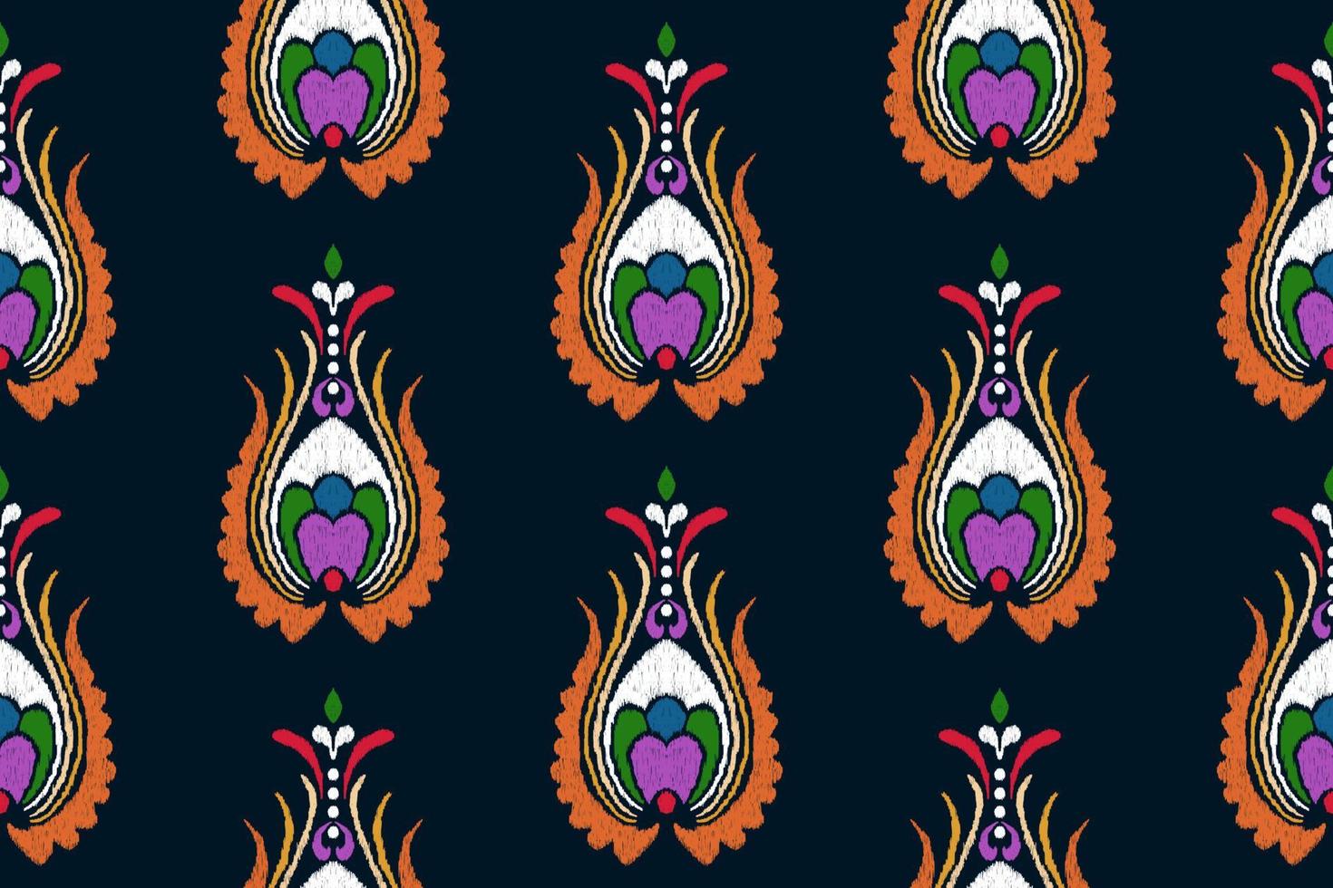 labor de retazos floral modelo con cachemir y indio flor motivos damasco estilo modelo para textil y decoración vector