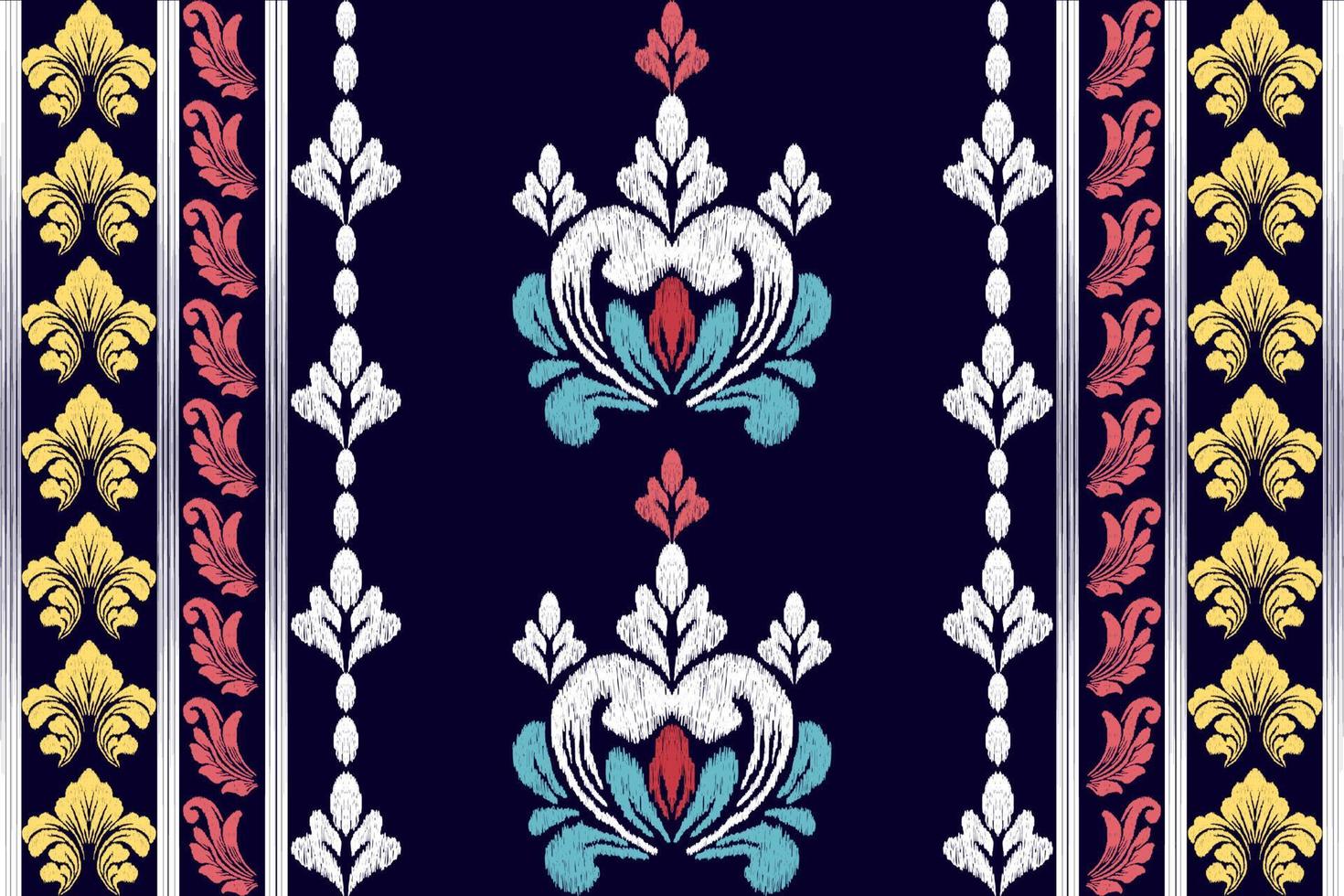 patchwork floral pattern with paisley and indian flower motifs. damask style pattern for textil and decoration vector