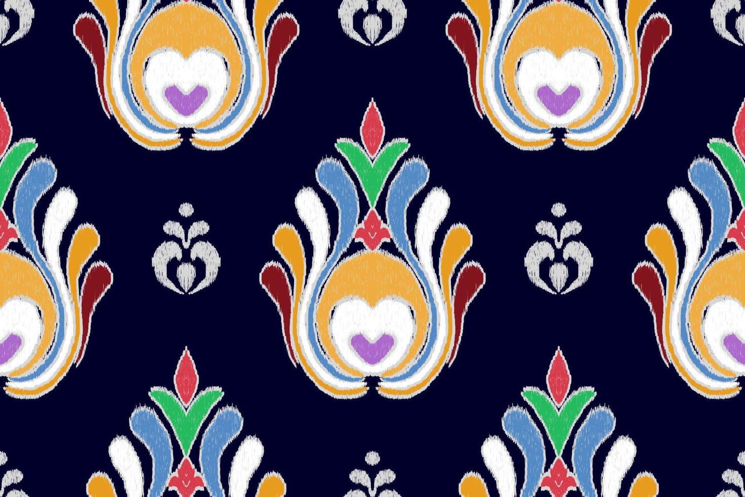 labor de retazos floral modelo con cachemir y indio flor motivos damasco estilo modelo para textil y decoración vector