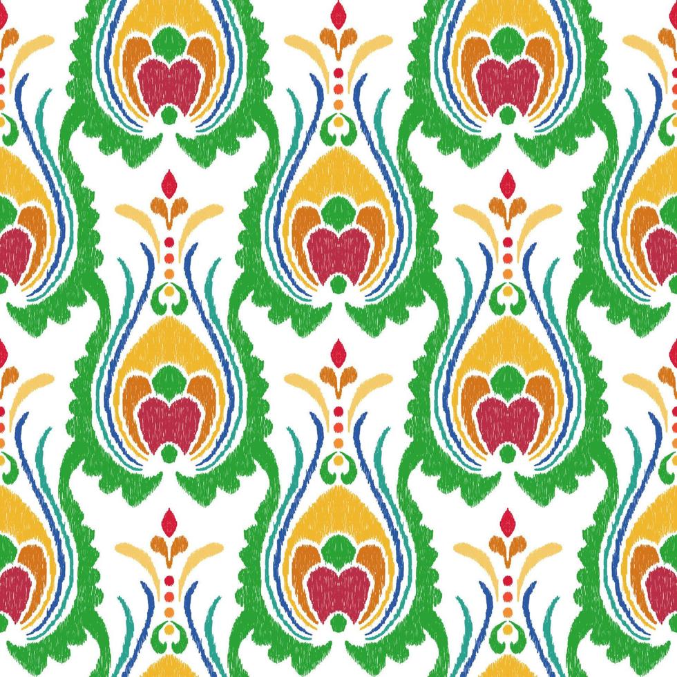 patchwork floral pattern with paisley and indian flower motifs. damask style pattern for textil and decoration vector