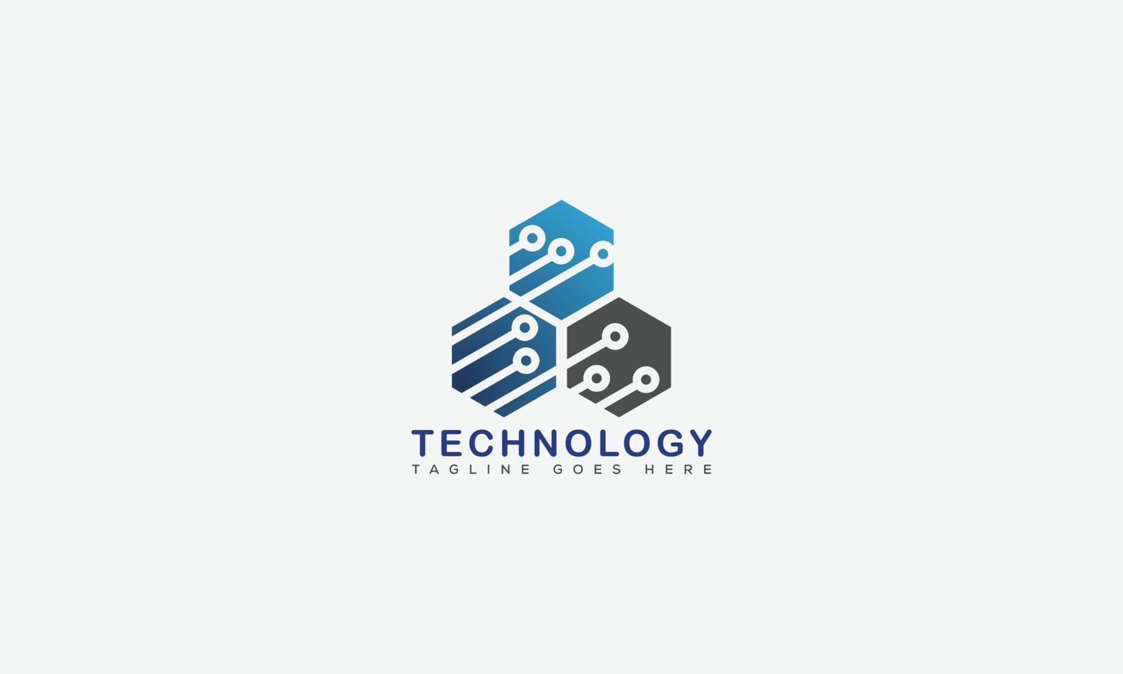 Technology Logo Design Template Vector Graphic Branding Element