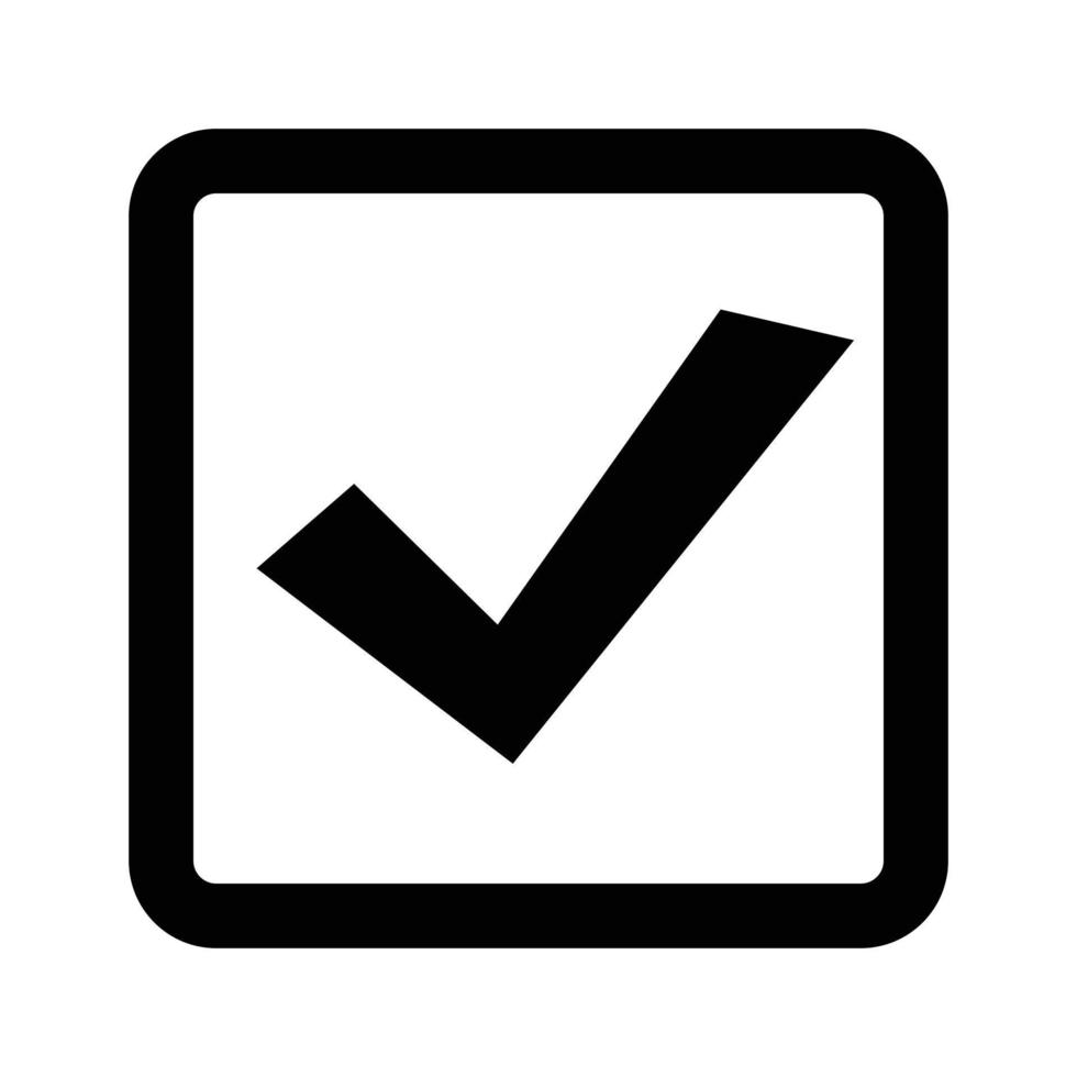 Simple black check box icon. vector. vector