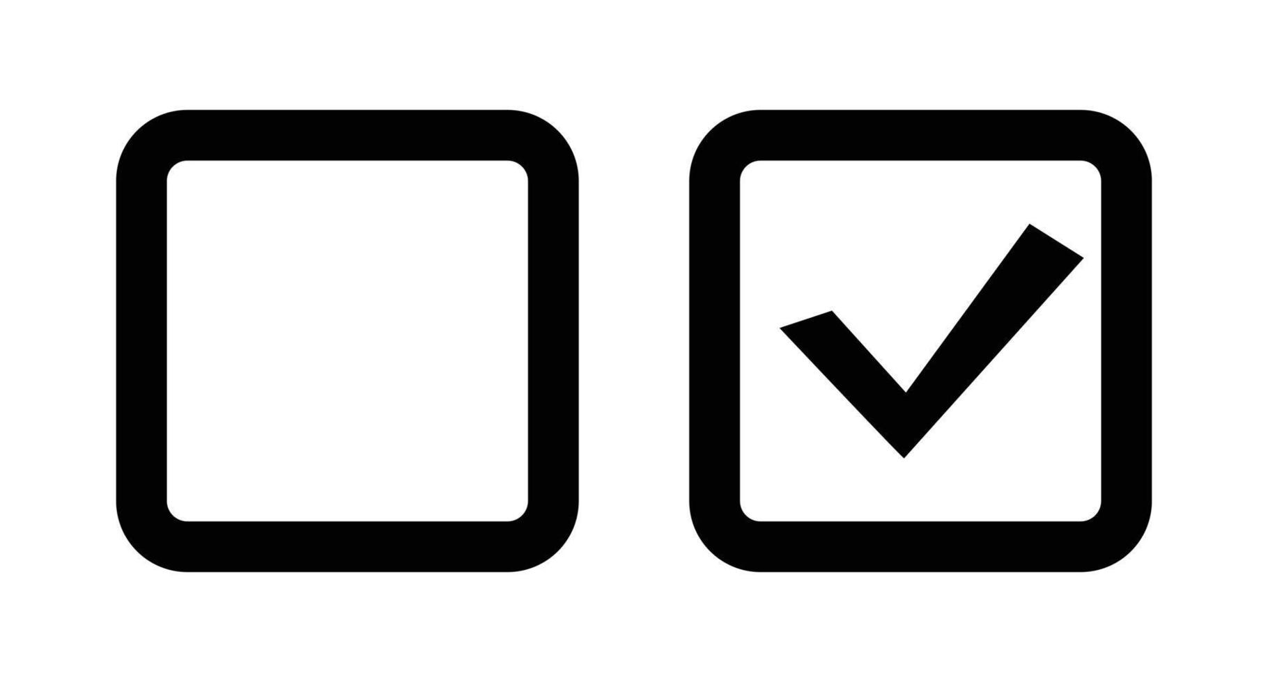 Check mark icon with check box and check mark. vector. vector