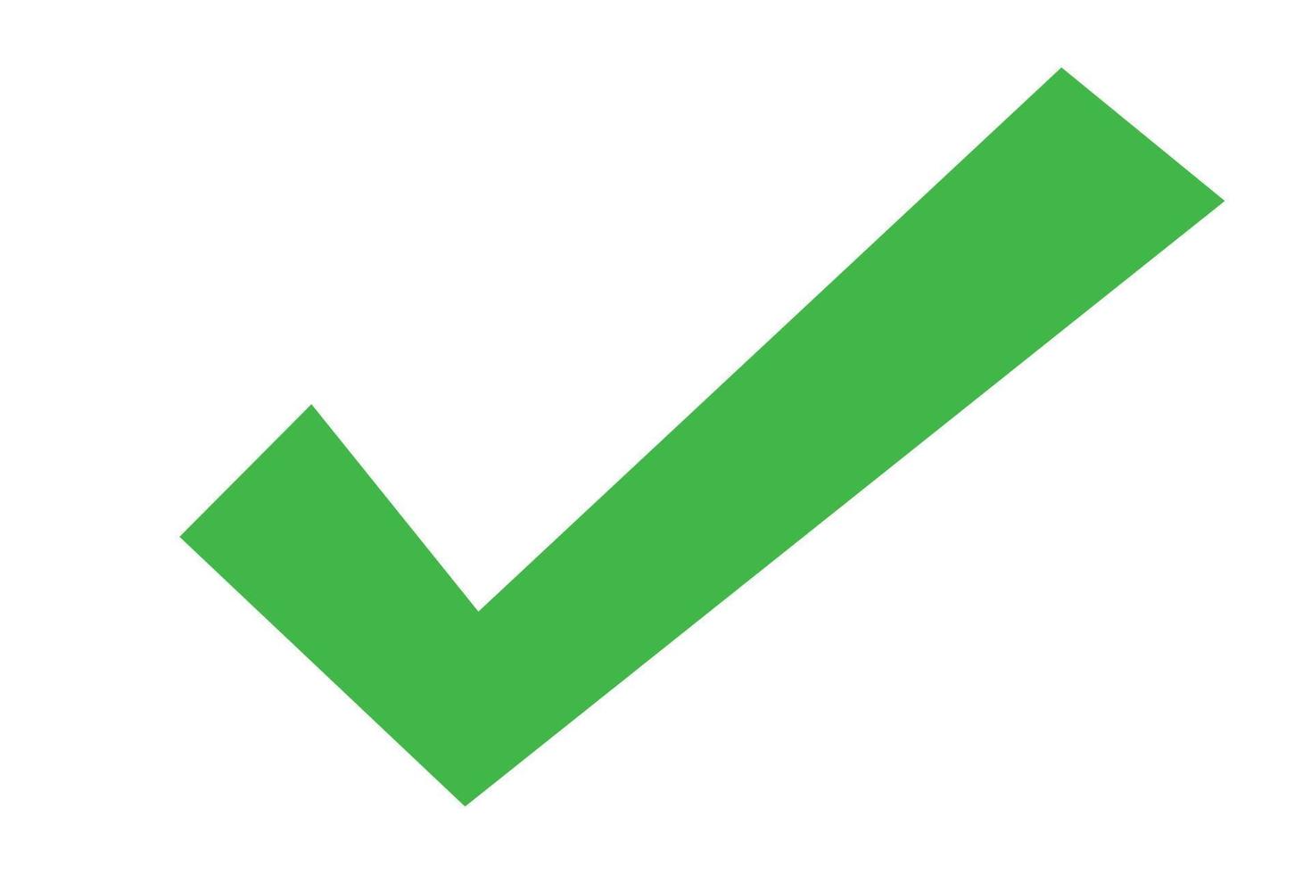 Green check mark icon. Simple vector. vector