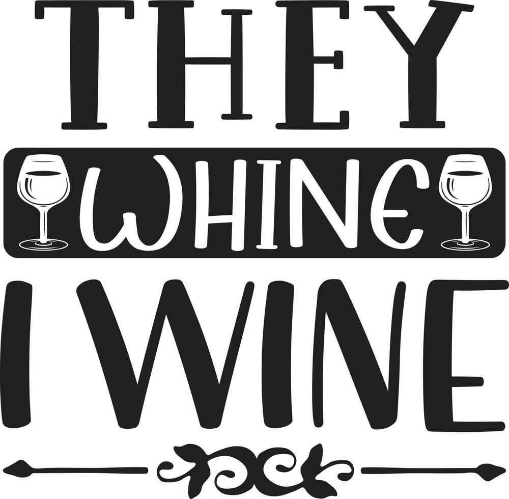 they whine i wine vector