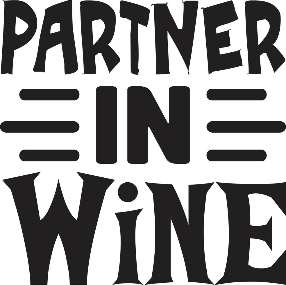 partner in wine vector