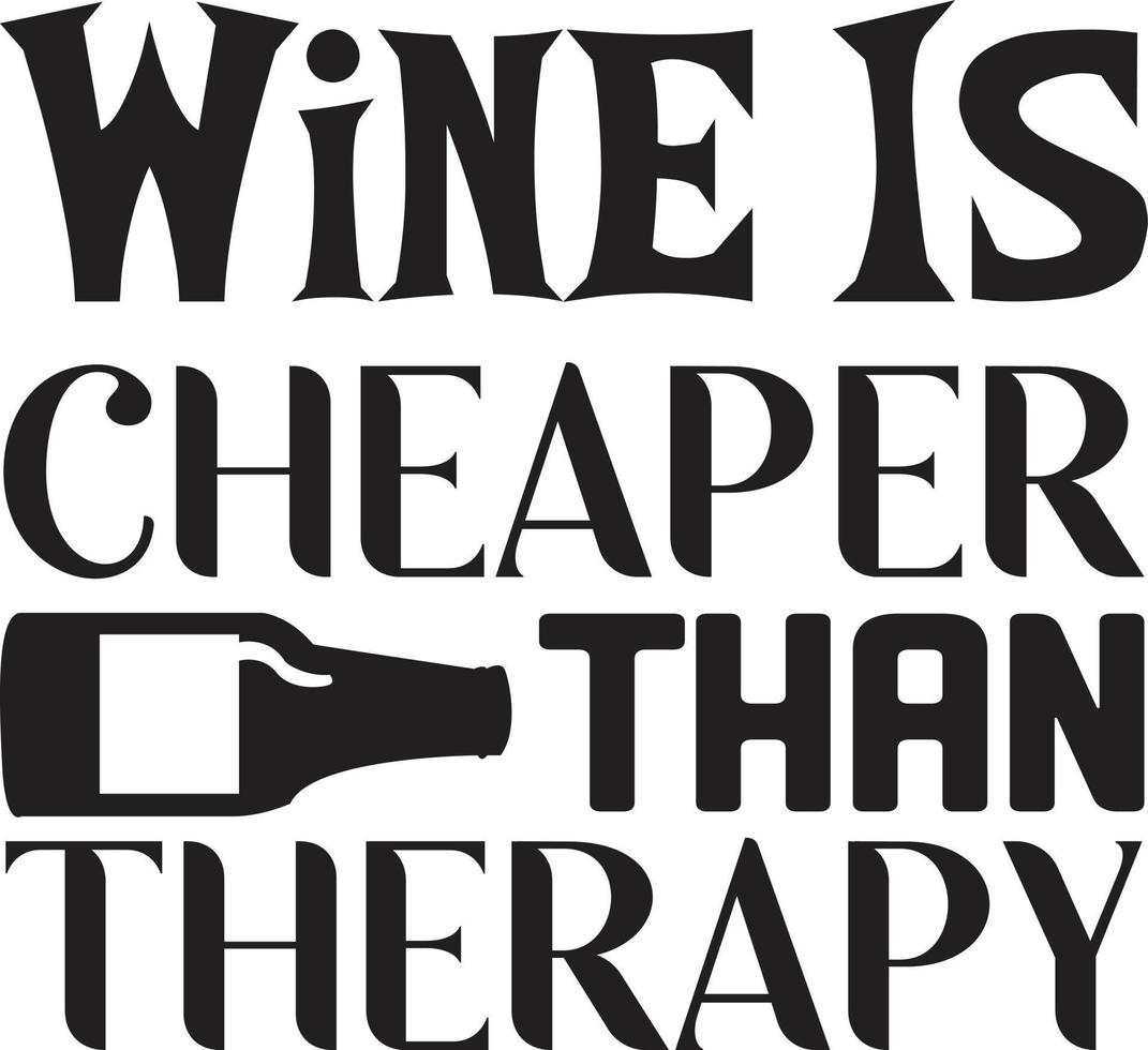 wine is cheaper than therapy vector