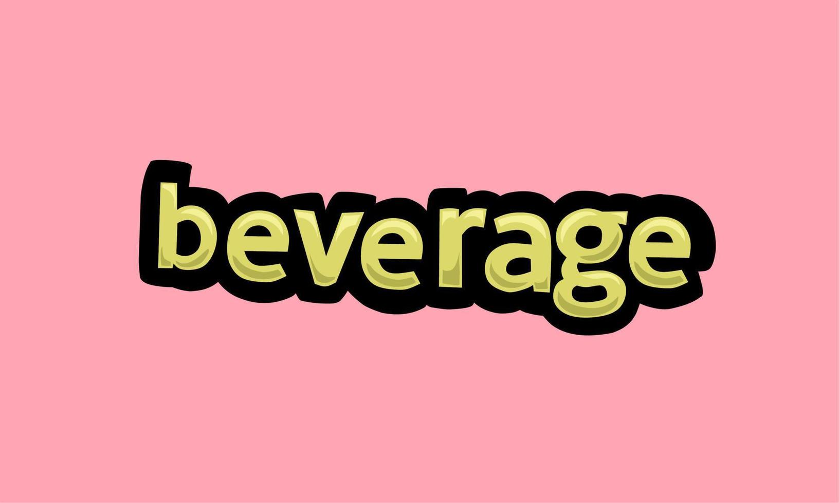 beverage writing vector design on a pink background