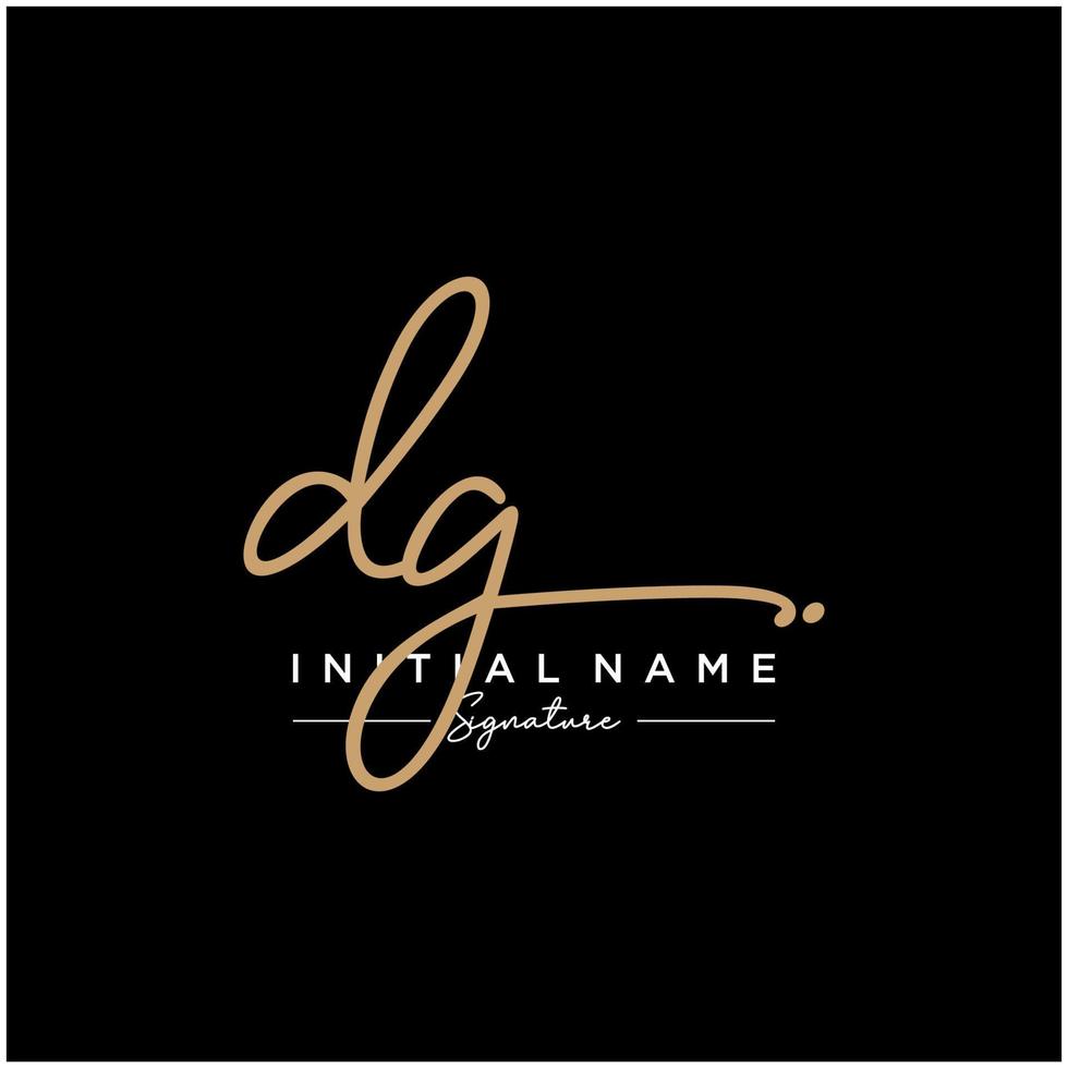 Letter DG Signature Logo Template Vector