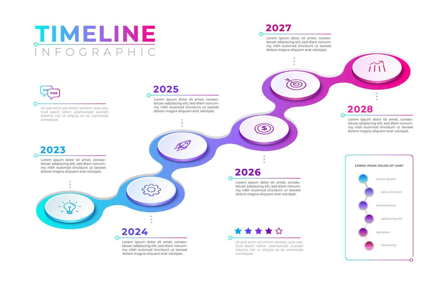 Timeline Infographic Template vector